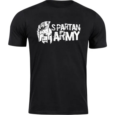 DRAGOWA Тениска с къс ръкав Spartan Army Ariston, черна, 160 г/м2 (7843)