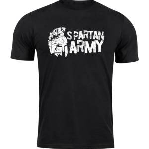 DRAGOWA Тениска с къс ръкав Spartan Army Ariston, черна, 160 г/м2 (7843)