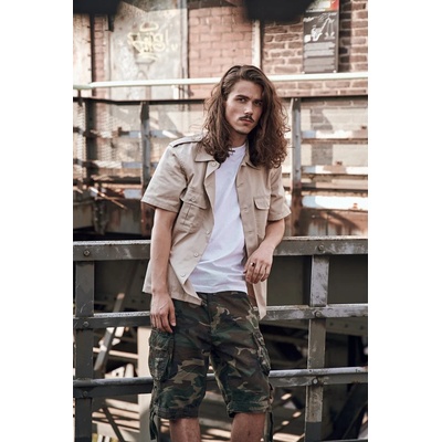 Brandit Мъжки къси карго панталони в зелен камуфлаж Brandit woodlandBW-2001-10 - Камуфлаж, размер XXL