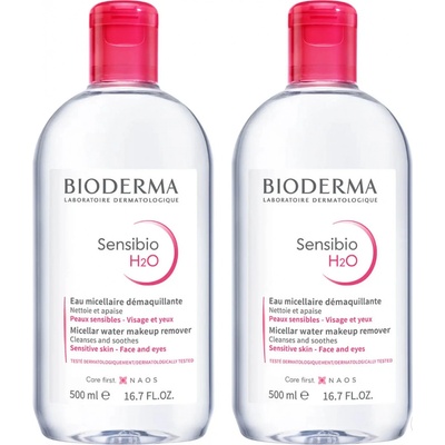 Bioderma Sensibio H2O micelární voda 2 x 500 ml dárková sada – Sleviste.cz