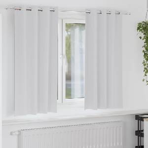 Pure Line Home Плътни завеси в цвят светлосив с метални халки, 2 бр. , 140 x 175 см