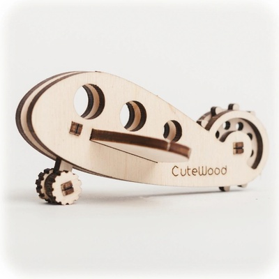 CuteWood Dřevěné 3D puzzle Letoun