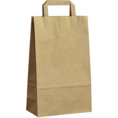 Papírová taška hnědá ExtraKRAFT 220x100x350 mm s plochým uchem