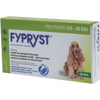 FYPRYST FYPRYST ФИПРИСТ 134 mg. за кучета от 10 до 20кг. за външно обезпаразитяване 3 броя пипети