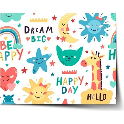 Sablio Plagát Happy day - 90x60 cm