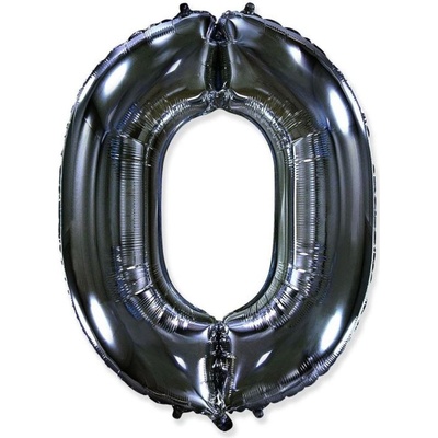 FLEXMETAL Balón foliový číslice ČERNÁ BLACK 102 cm 0