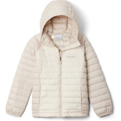 Columbia Детско синтетично яке Columbia Kid's Powder Lite II/1 Hooded Jacket Synthetic jacket - Chalk / Dark Stone - размер 14-16 Years (703-4649-0215)
