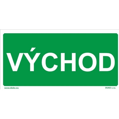 DUKO VÝCHOD Formát: 200 x 100 mm, Materiál: plast 0,5 mm, samolepící vinylová fólie