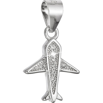Pavona Stříbrný přívěsek letadlo se zirkony 14035.1 crystal