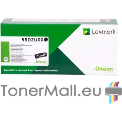 Lexmark Оригинална тонер касета LEXMARK 58D2U00 (Black)