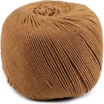 Bavlněná příze macrame Ø2-2,5 mm rozčesávací Varianta: 9 hnědá světlá, Balení: 1 ks
