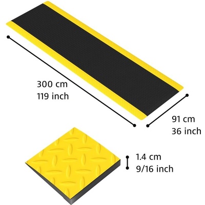 Notrax 479 Cushion Trax Black/Yellow 91cm x 300cm
