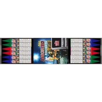 Rakety 6 OZ ASSORTED ROCKETS paper box 36/12 ČÍNA R-OZ6C