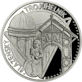 Česká mincovna platinová mince UNESCO Lázeňský trojúhelník proof 1 oz