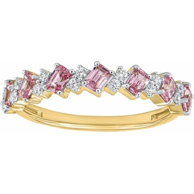 Eppi Half eternity prsteň zo zlata s ružovými turmalínmi a diamanty Jamil R49822