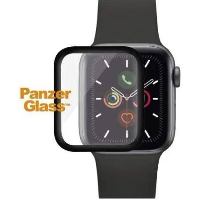 Panzer PanzerGlass Premium Glass Pro - калено стъклено защитно покритие с извити ръбове за дисплея на Apple Watch Series 4/5 (44mm) (черен)
