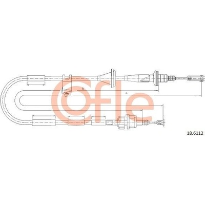 Tažné lanko, ovládání spojky COFLE 18.6112