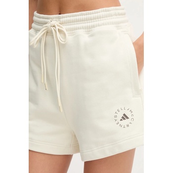 adidas by Stella McCartney Къс панталон за трениране adidas by Stella McCartney в бежово с изчистен дизайн с висока талия JX6786 (JX6786)