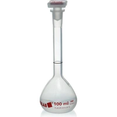 Odměrná banka s uzávěrem, třída B – 500 ml, DIN EN ISO 1042
