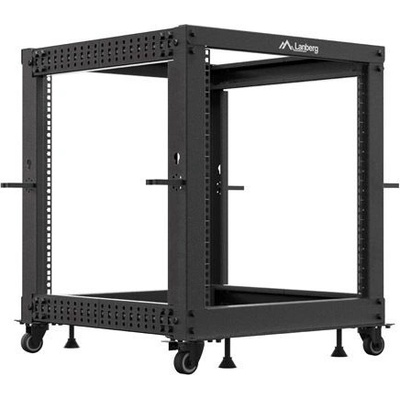 Lanberg Комуникационен шкаф Lanberg open rack 19" 12U 600x600-1100 adjustable black (OR01-6112-B)