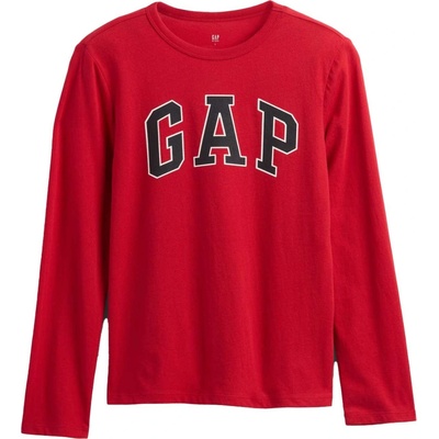 GAP V-FRCH LS Logo Tee červená