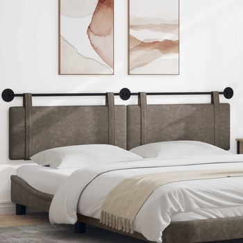 vidaXL Висяща табла Монтиране на стена Сив 210 x 55 x 5 см Антично PU (42031540)