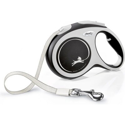 flexi Comfort Large - Автоматичен повод за кучета - 5 м. лента, до 60кг, черен
