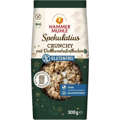 Hammermühle Křupavá bezlepková Granola se skořicí a mandlemi ve stylu sušenek Speculoos Bio Vánoční edice 300 g