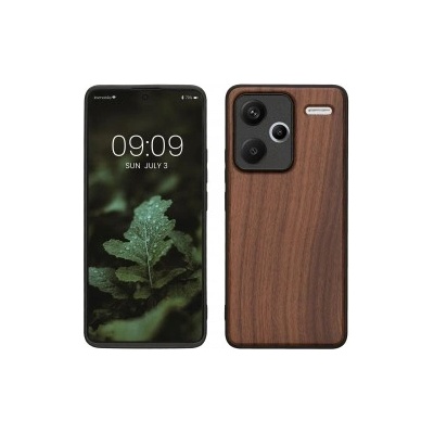 kwmobile Дървен калъф за Xiaomi Redmi Note 13 Pro+ 5G / Redmi Note 13 Pro Plus 5G - кафяв