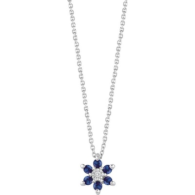 Bliss Дамско златно колие с диаманти и сапфир Bliss 20102667 (20102667)