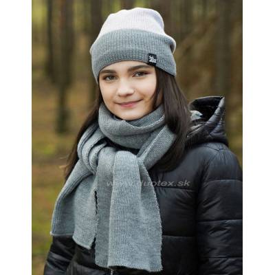 AGBO Čepice a šála AGBO-5935 02-sivá