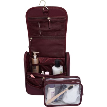 Stackers Пътна чантичка за тоалетни принадлежности Stackers бургундско-червена (76424)