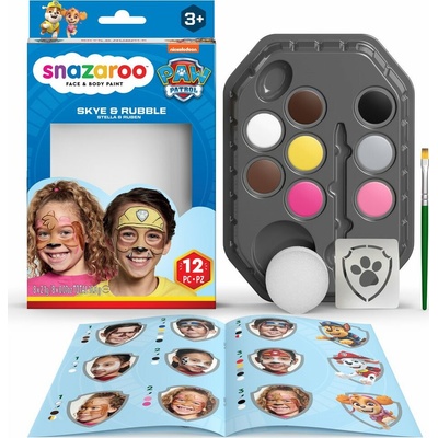 Snazaroo Tlapková patrola Skye & Rubble Sada farieb na tvár 8 ks