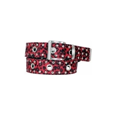 Opasek červený leopard s cvočky
