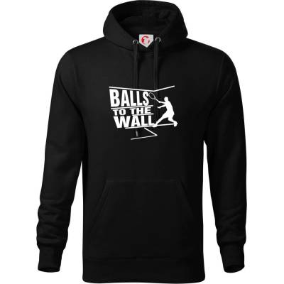 Balls to the Wall squash mikina s kapucňou Hooded sweater čierna