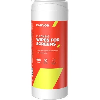CANYON Screen Cleaning Wipes, Wet cleaning wipes made of non-woven fabric, with antistatic and disinfectant effects, 100 wipes, (CNE-CCL11)