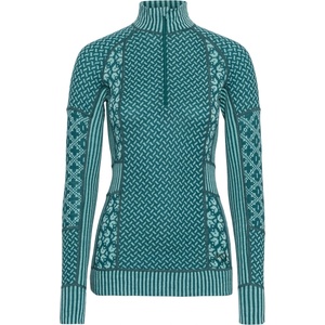 Kari Traa Дамско мериносово термобельо Kari Traa Women's Smekker Half-Zip Merino base layer - Peacock (115-1318-2012)