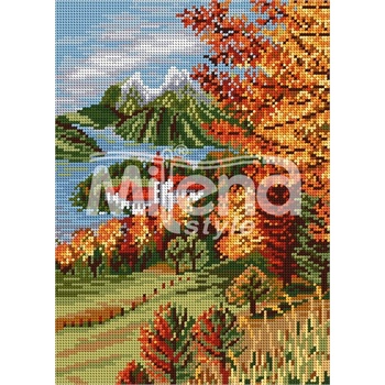 Milena Style Сезони есен - гоблен със схема конци dmc 1: 4