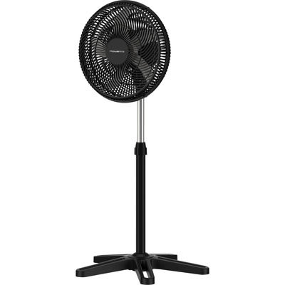 Rowenta Turbo Essential Pedestal Fan - powerful table/stand fan with 3 speed levels, quiet 58 dB, height adjustable & oscillating, compact for office, living room/bedroom, VU3110F3