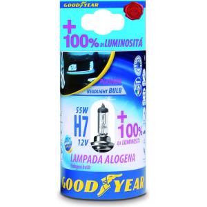  1 брой халогенна крушка H7 Х7 12V 55W + 100% 4000K E4 Goodyear Гудиър