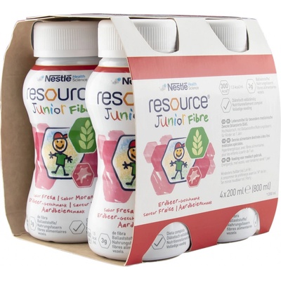 RESOURCE JUNIOR FIBRE JAHODA POR SOL 4X200ML