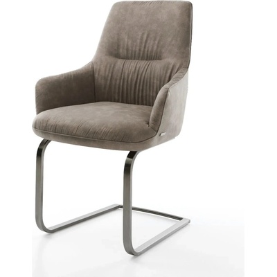 Delife Zelia-Flex s područkami mikrovlákno taupe vintage plochá grafit taštičkové pružiny