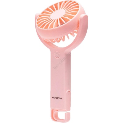 Aigostar преносим вентилатор 4, 5W/3, 7V 1200mAh USB розов (AI2015)