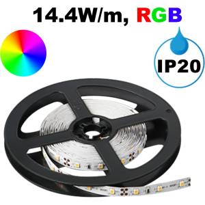 UltraLux Led ЛЕНТА, 14.4w/m, rgb, 12v dc, smd5050, 60leds/m (ng5060rgb)