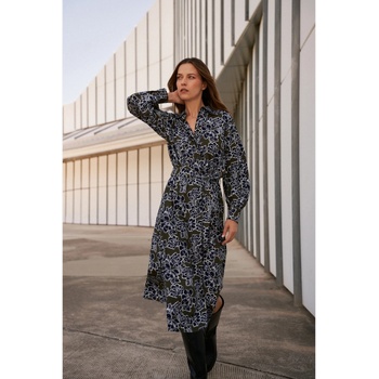 Moodo Зелена и синя дамска рокля с флорални мотиви Moodo Moodo | Sin | ЖЕНИ | XS