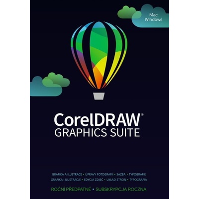 CorelDRAW Graphics Suite 365 dní pronájem licence 1 Lic ESD EN/CZ/PL - ESDCDGSSUB1YROW