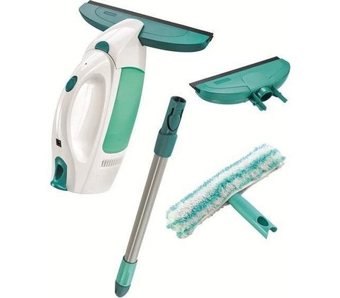 Leifheit 51016 vysavač na okna Window Cleaner s mopem a 43 cm tyčí + sací hubice 17 cm černá