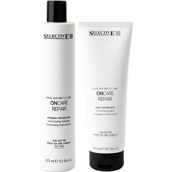 Selective Professional Възстановяващ комплект шампоан и балсам за увредена и накъсана коса Selective On Care Repair