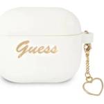 Guess GUA3LSCHSH калъф за AirPods 3, бял, силикон, Charm Collection (GUA3LSCHSH)
