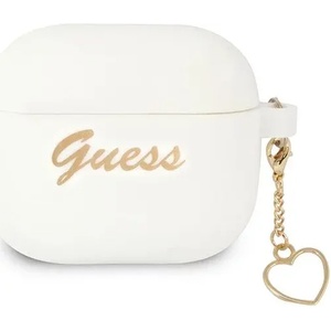 Guess GUA3LSCHSH калъф за AirPods 3, бял, силикон, Charm Collection (GUA3LSCHSH)